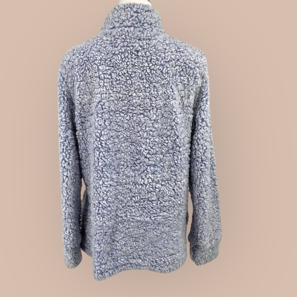 Weatherproof Vintage Baby Blue Heather 3/4 Zip Sherpa Pullover Size L COZY - Picture 2 of 8